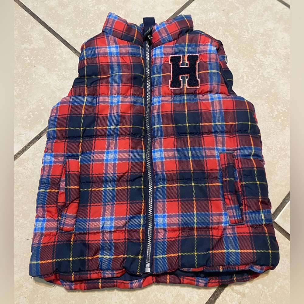 Tommy Hilfiger Red and Blue Plaid Vest
